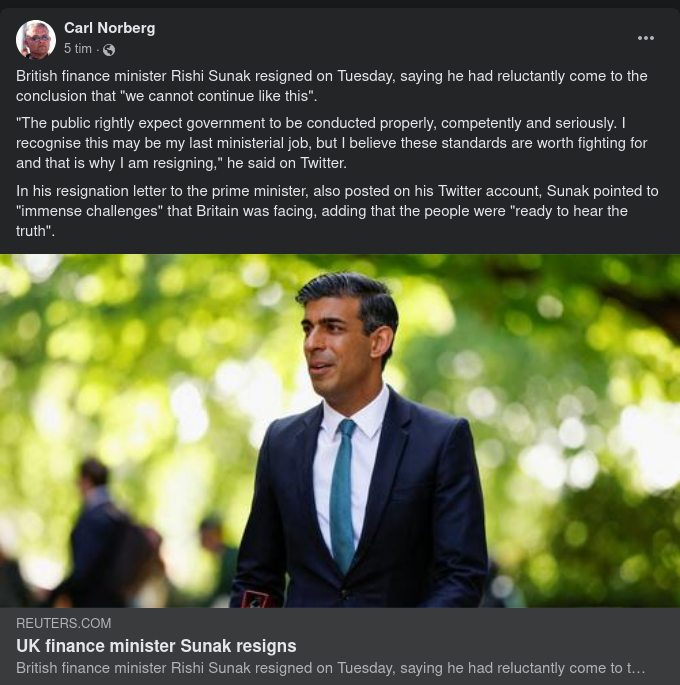 BoJos Finansminister Avgår