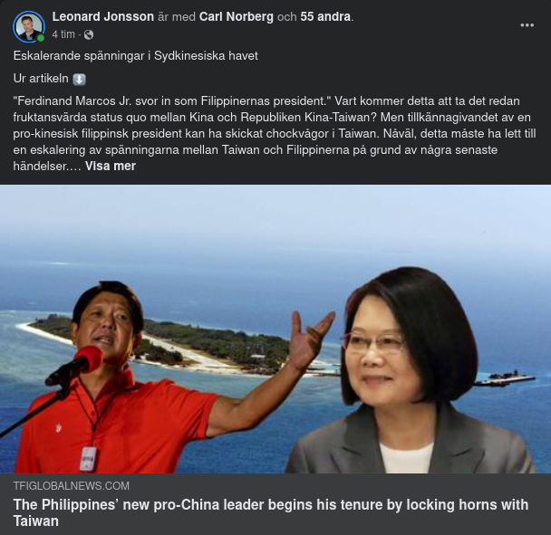 Spänningsökning I Sydkinesiska Havet