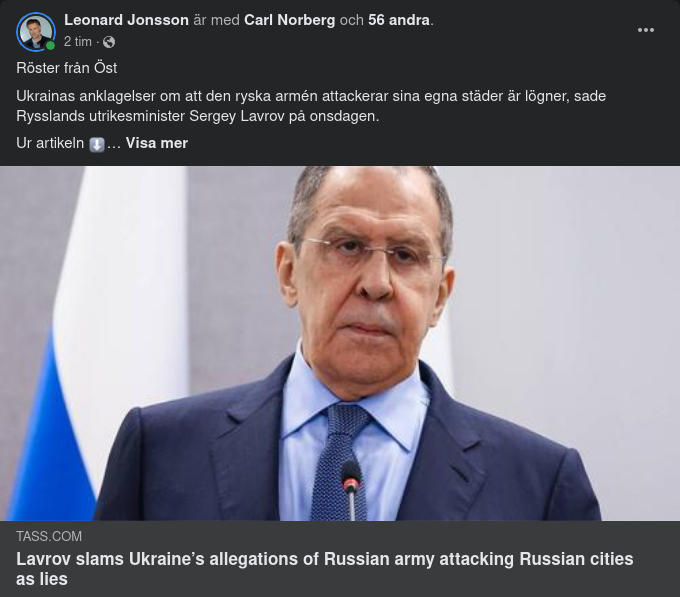 Lavrov & Ukrainska Lögner