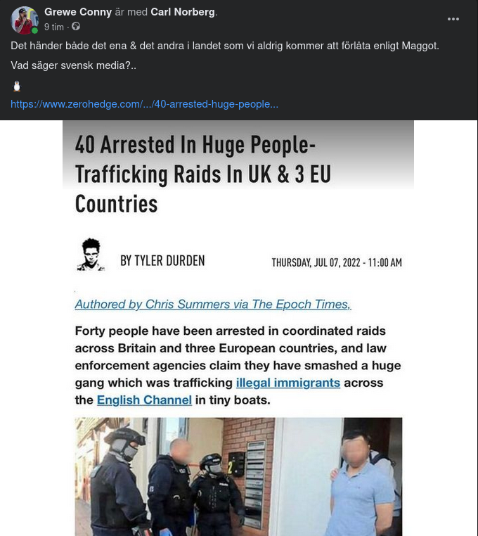 Människohandelstillslag Utom Svensk Media