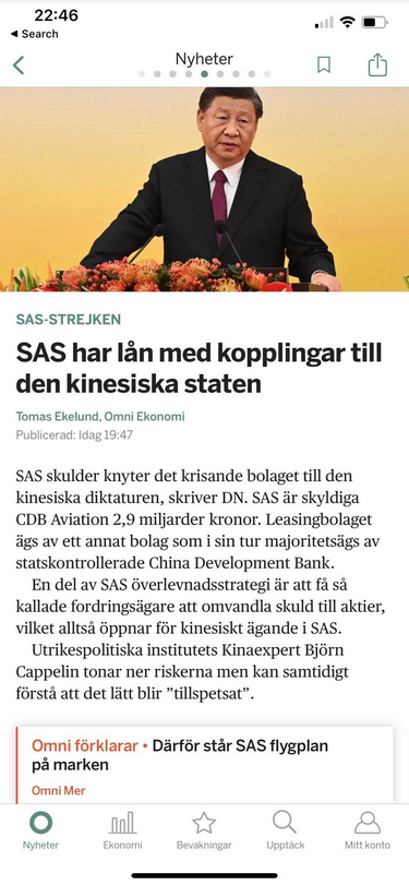SAS Kina-Lån