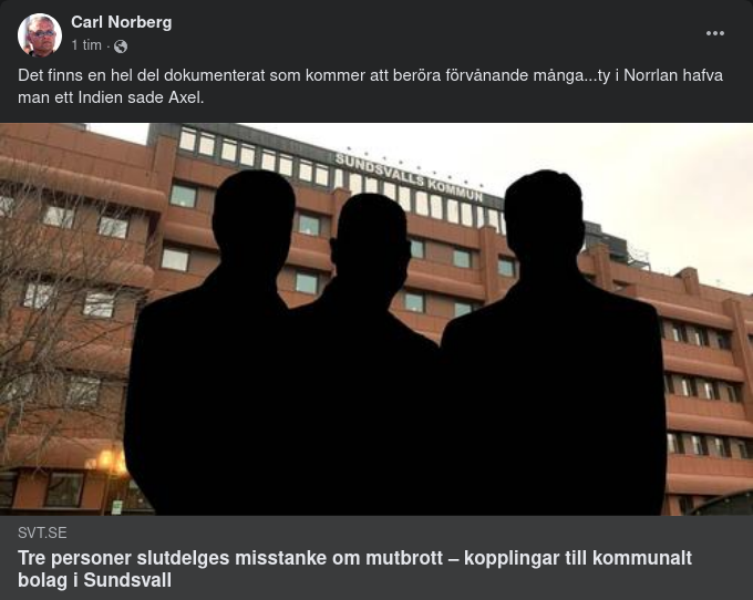 Tre Delgivna För Mutbrott I Sundsvall