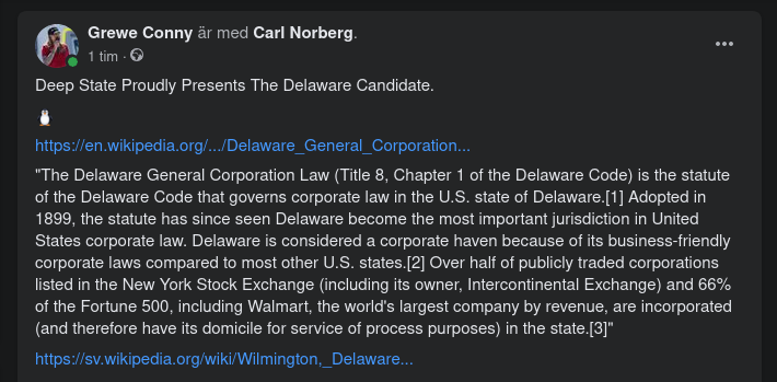 Delaware Flag, Candidate & Corporation Law