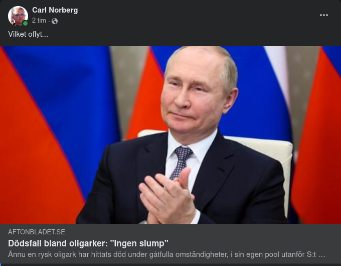 Oslumpiga Oligarksdödsfall I Aftonbladet