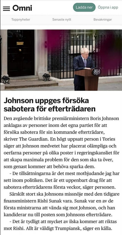 Saboteringsförsökande BoJo