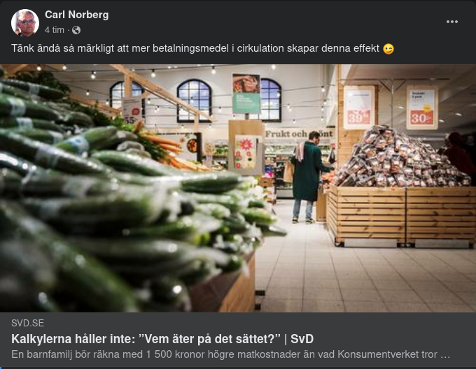 Inflation & Höjda Matpriser