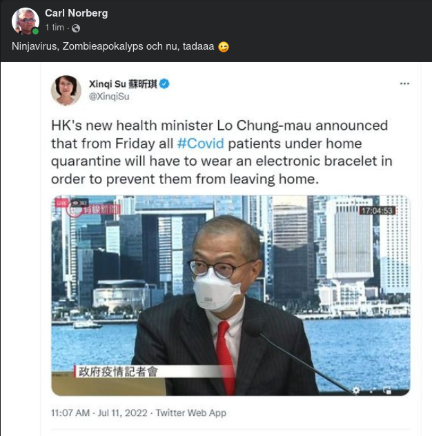 Covidiotikontrollerat Hong Kong