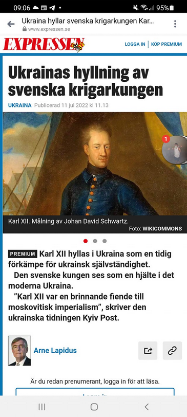 Ukraina Hyllar Karl XII