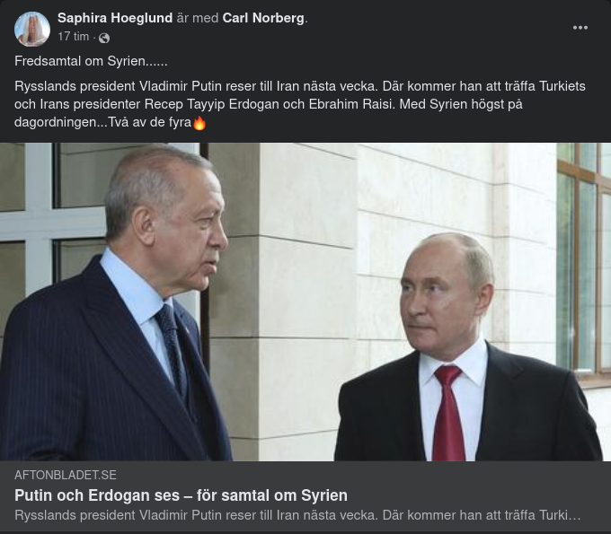 Ryssland & Turkiet I Iran Om Syrien