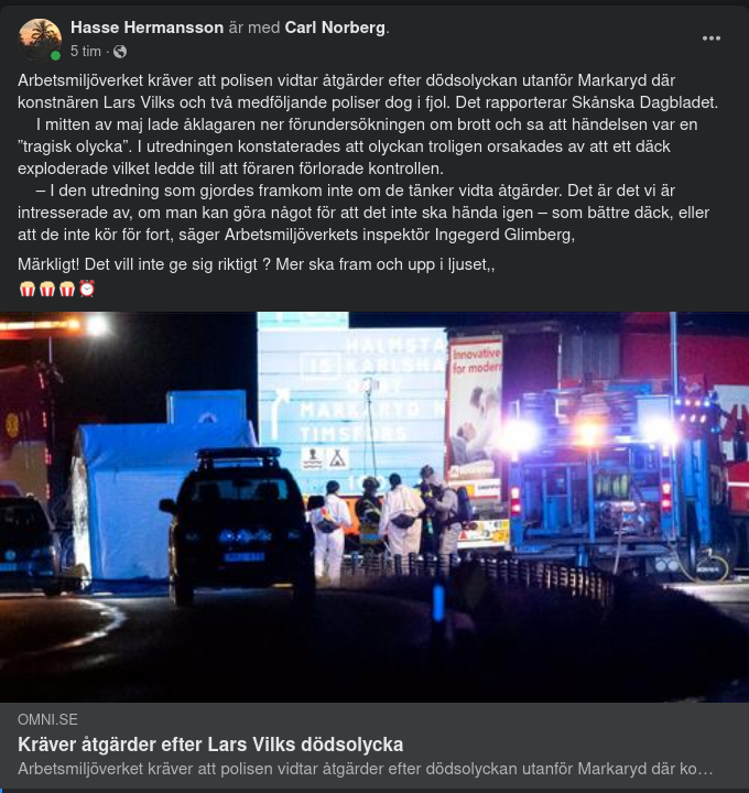 Åtgärdskrav Efter Vilks Död