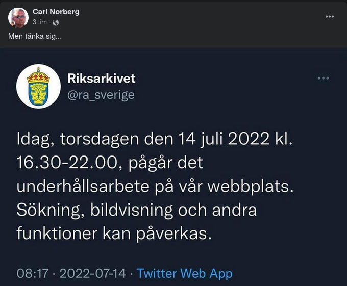 Digitalt Riksarkivunderhåll