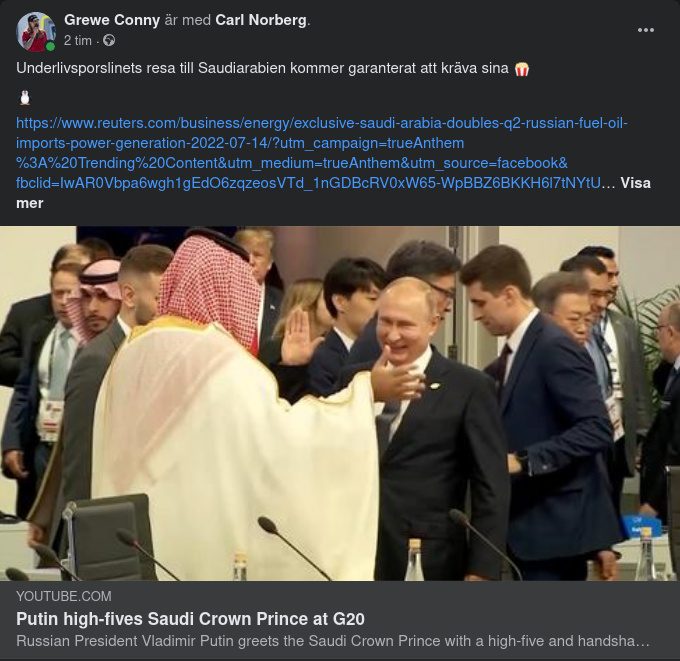 Saudiarabien & Rysk Olja