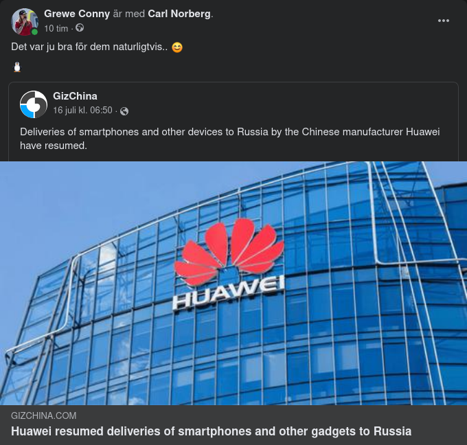 Huawei I Ryssland