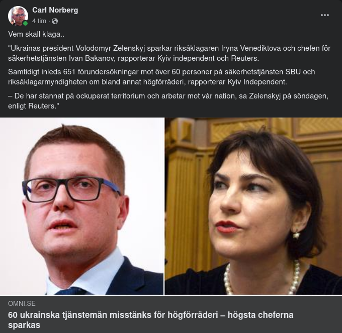 Högförräderimisstänkta I Ukraina