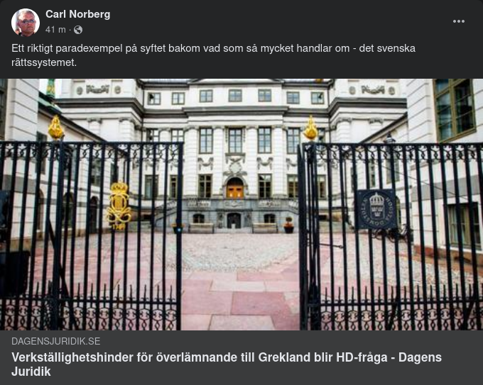 Paradexemplariskt Om Det Svenska Rättssystemet