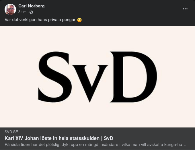 Statsskuldsbetalande Konung
