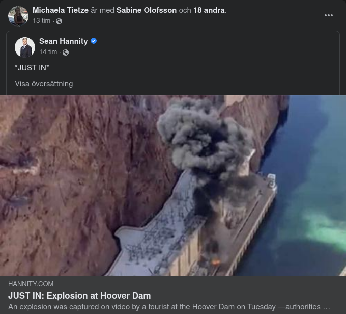 Explosion Vid Hooverdammen