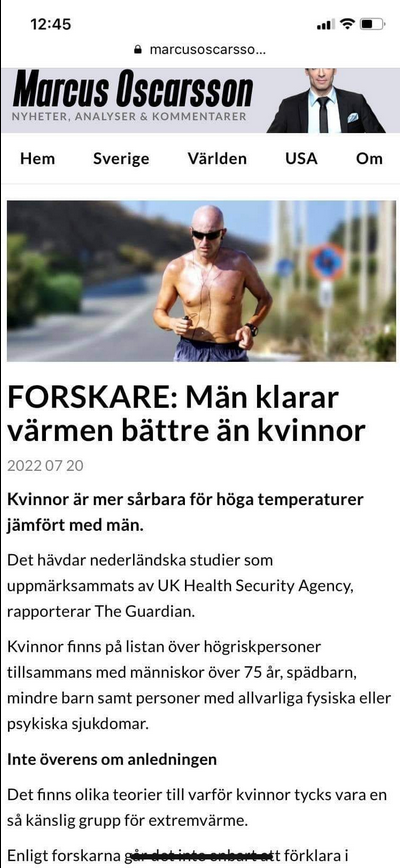 Könsdiskriminerande Värmeforskning