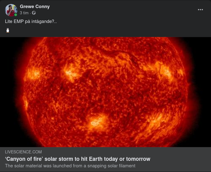 Mild Solstorm På Intågande