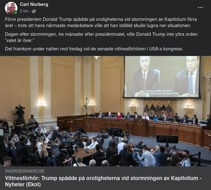 SR-Rapportering Om Kapitolium-Stormning