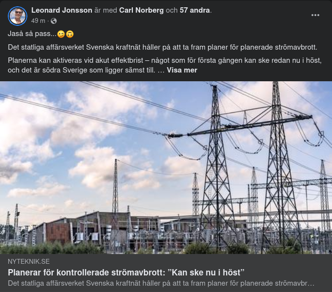 Svenska Planer För Kontrollerade Strömavbrott