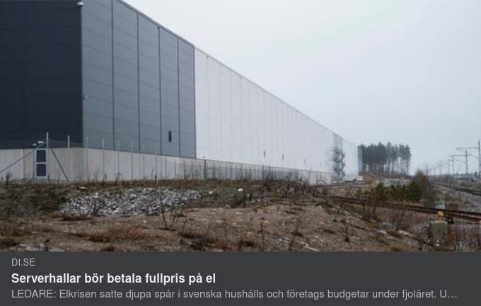 Serverhallars Elpris