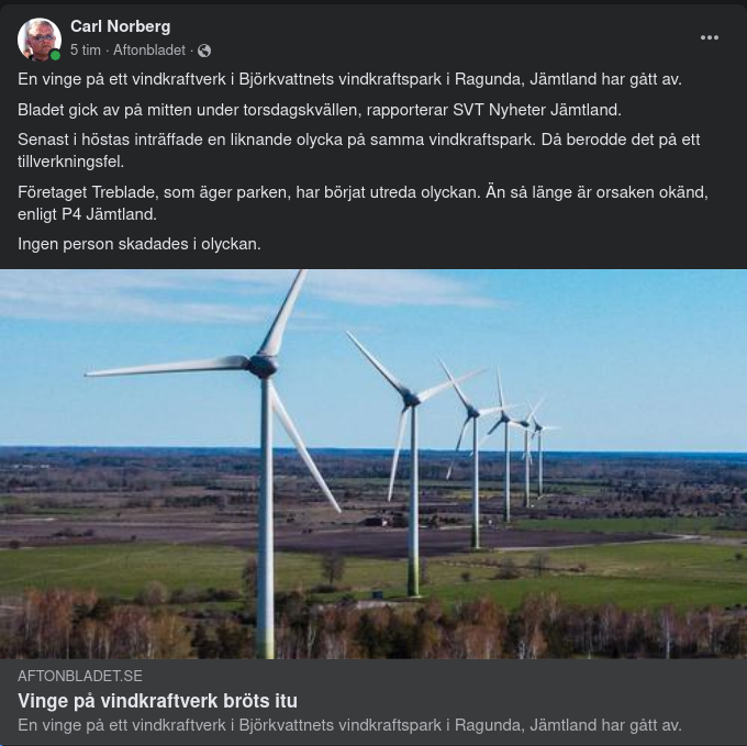Knäckt Vindsnurrevinge