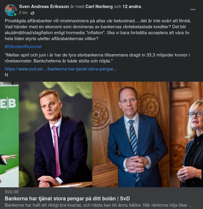 Bankvinster I Skuldmättnadstider