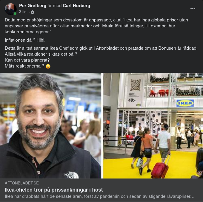 Prissänkningstroende IKEA-Chef