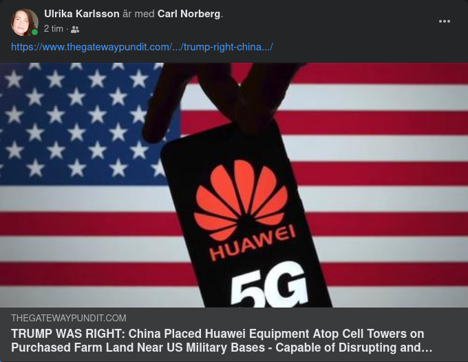 Störningskapabelt Huawei I USA