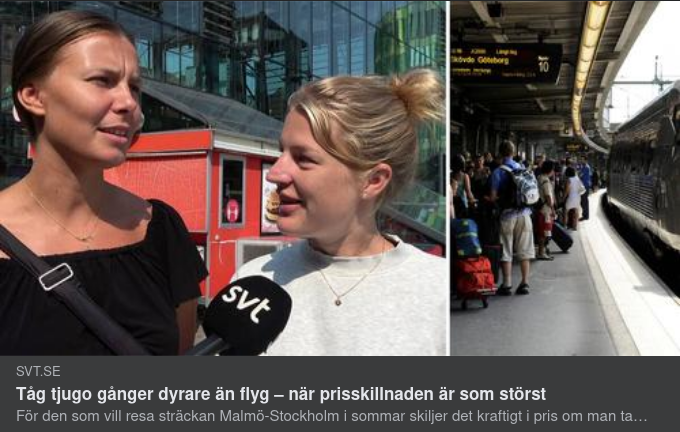 Kontrollerande Tåg & Flyg Konkurrens