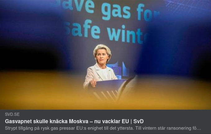 Oknäckt Ryssland & Vacklande EU