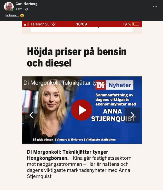 Höjda Bränslepriser