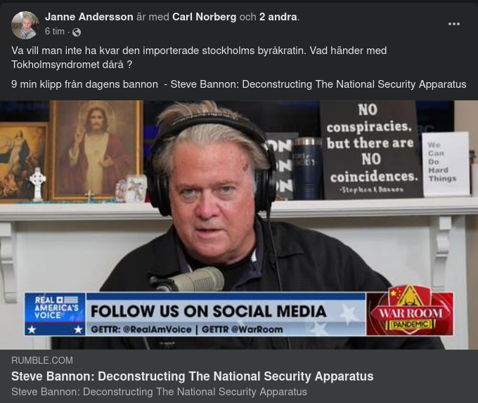 Bannon Om Nationens Säkerhetsorganisationsdekonstruktion