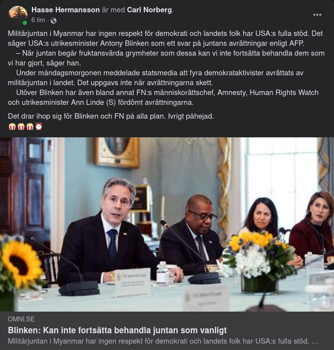 Blinken & Myanmar