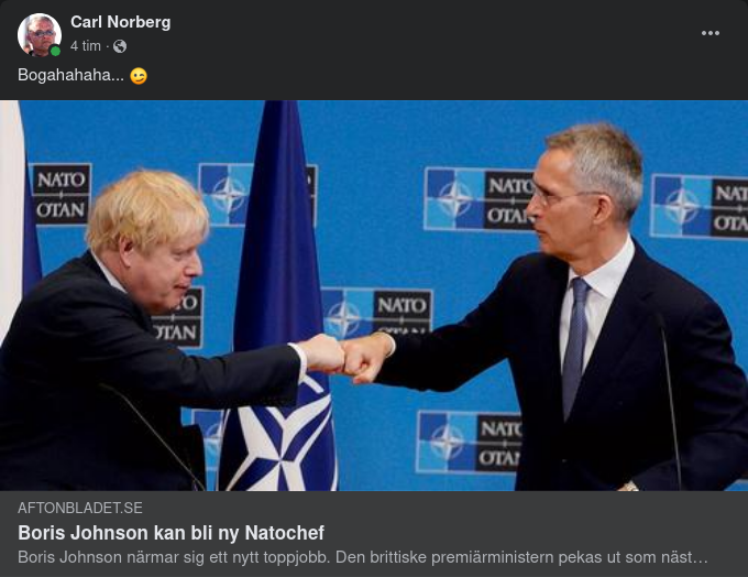 BoJo Möjlig Som Nato-Chef