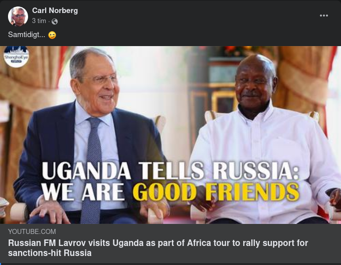 Uganda & Ryssland Goda Vänner