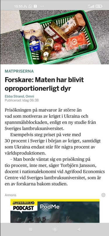 Oproportionerligt Dyr Mat