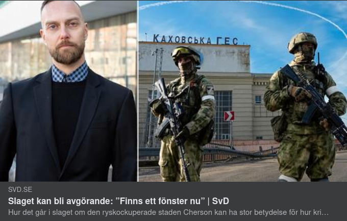 Cherson I SvD För Det Egna Tänkandets Skull