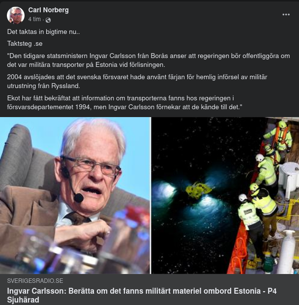 Ingvar & Militära Transporter På Estonia