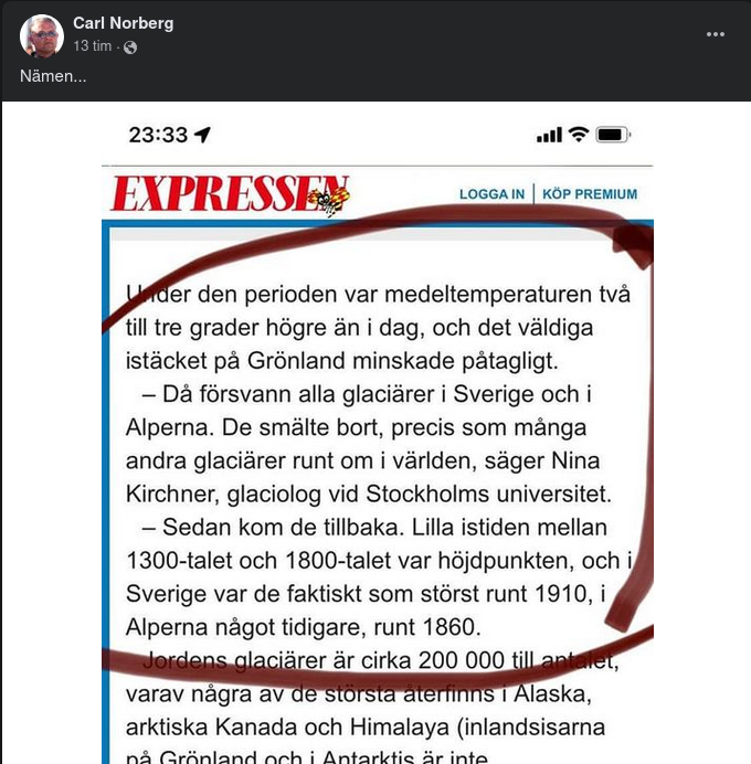 Glaciärhistoria I Expressen