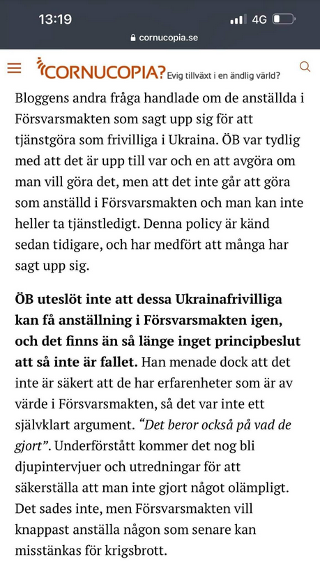 Cornu & Försvarsanställningar