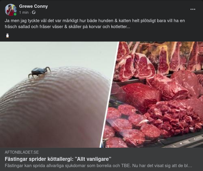 Köttallergispridande Fästingar