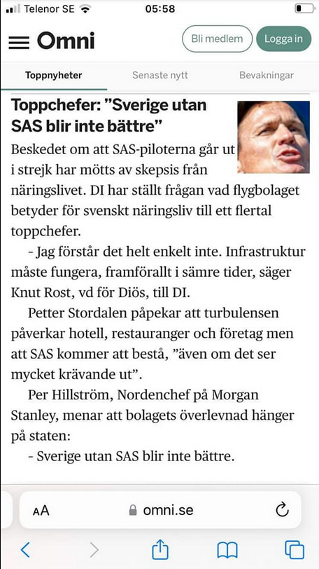 Sverige Sämre Utan SAS
