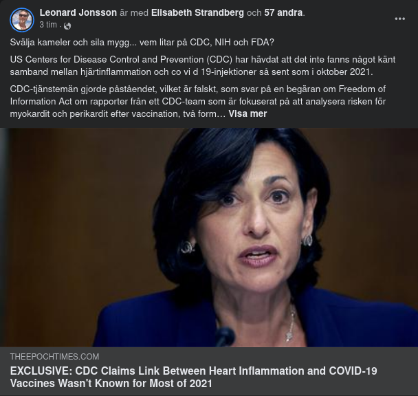 Vaccinerad Hjärtinflammation & Menstruationsstörningar I USA