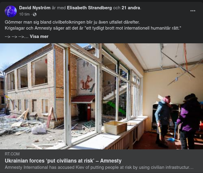 Amnesty Kritiserar Kiev