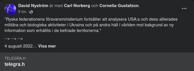 Fortsatt Rysk Analys Av Biolabb I Ukraina & På Andra Håll I Världen