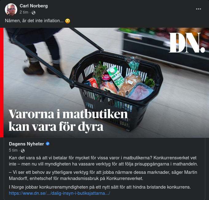 För Inflaterade Matvaror?..