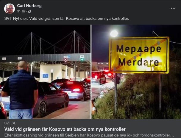 Kontrollbackande Kosovo