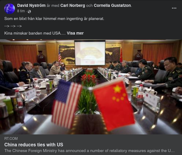 Kina Minskar Banden Med USA